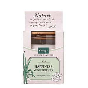 Bougie mandarine vétiver Be Happy de Kneipp