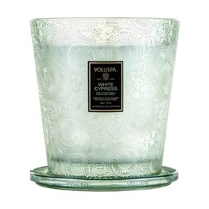 White Cypress 3 Wick Hearth Candle de Voluspa