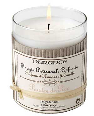 bougie poudre riz parfum