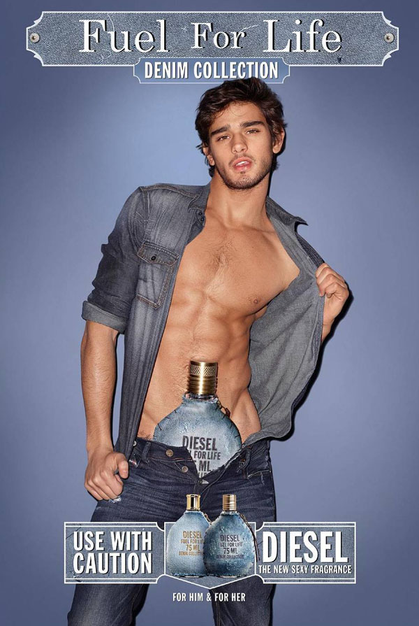 publicite parfum Fuel for life Denim Collection for man