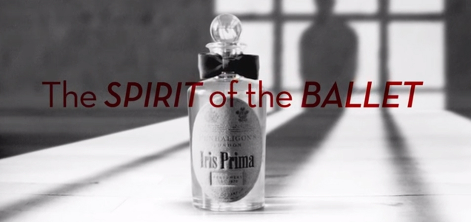 Publicité pour le parfum Iris Prima de Penhaligon's