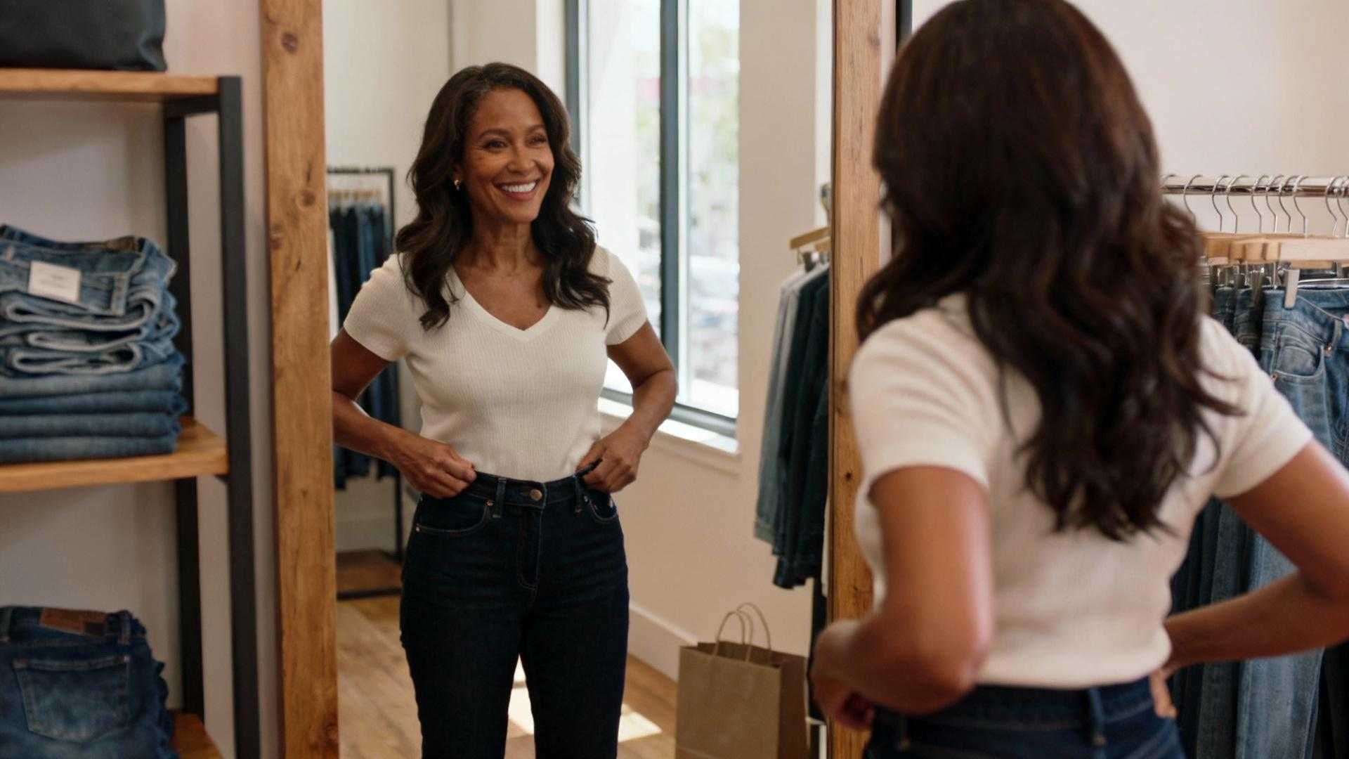Dark jeans make you look taller but 80% choose colors that shorten legs