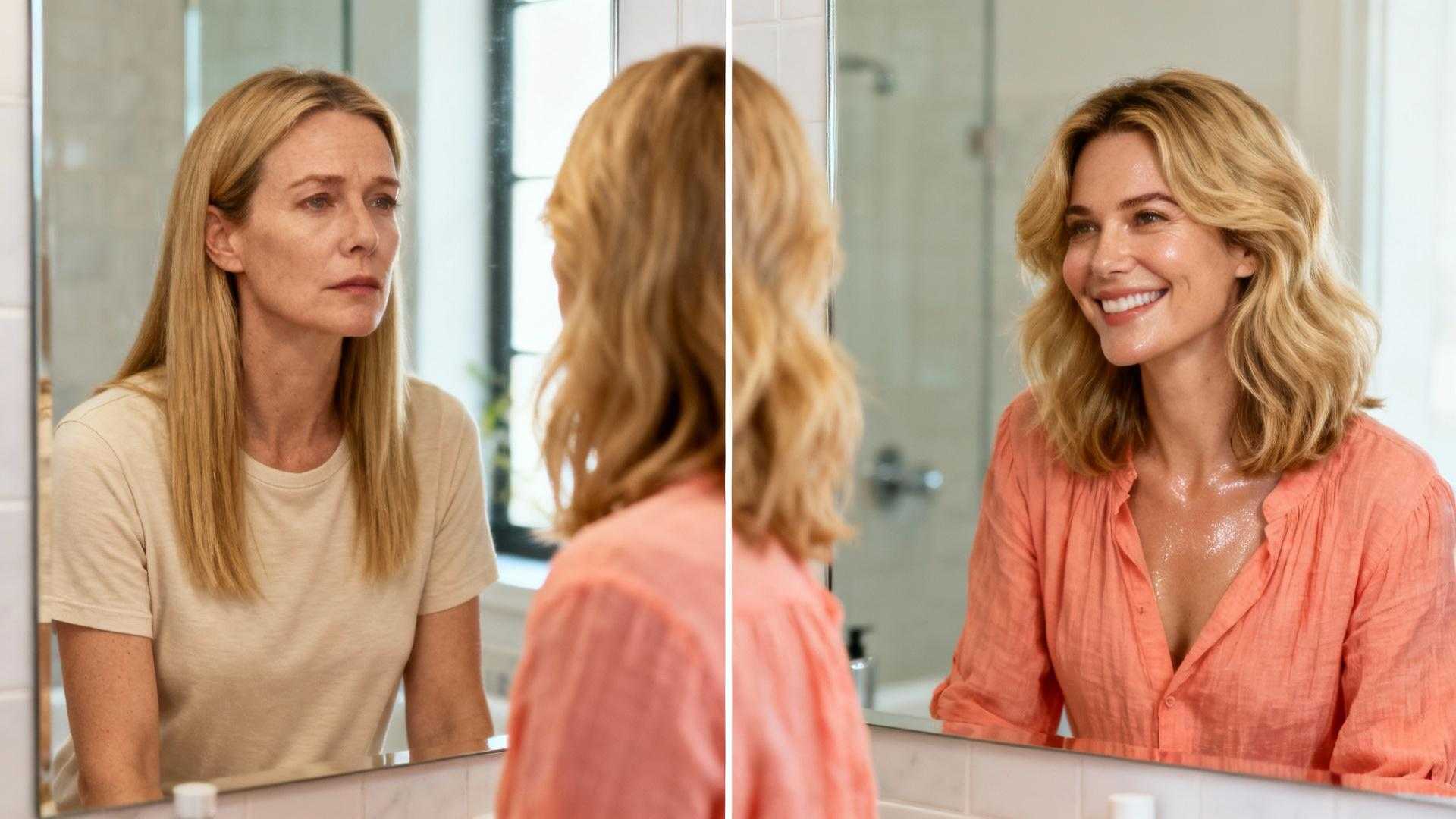 At 42 she cut to mid-length and friends asked if she'd had work done