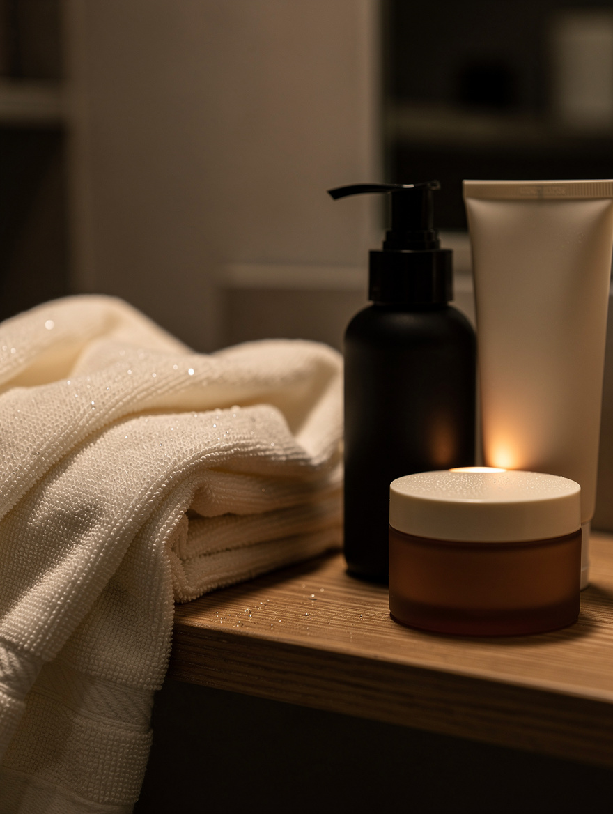 Separate Damp Towels From Skin Care