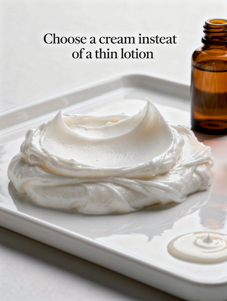 Choose A Cream Instead Of A Thin Lotion