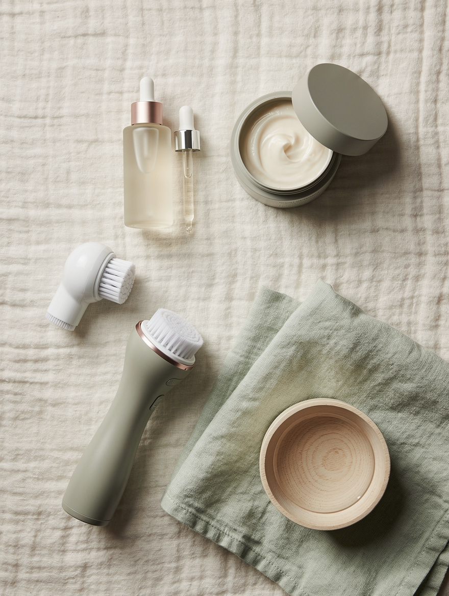 Skip Brushes on Active-Skincare Nights